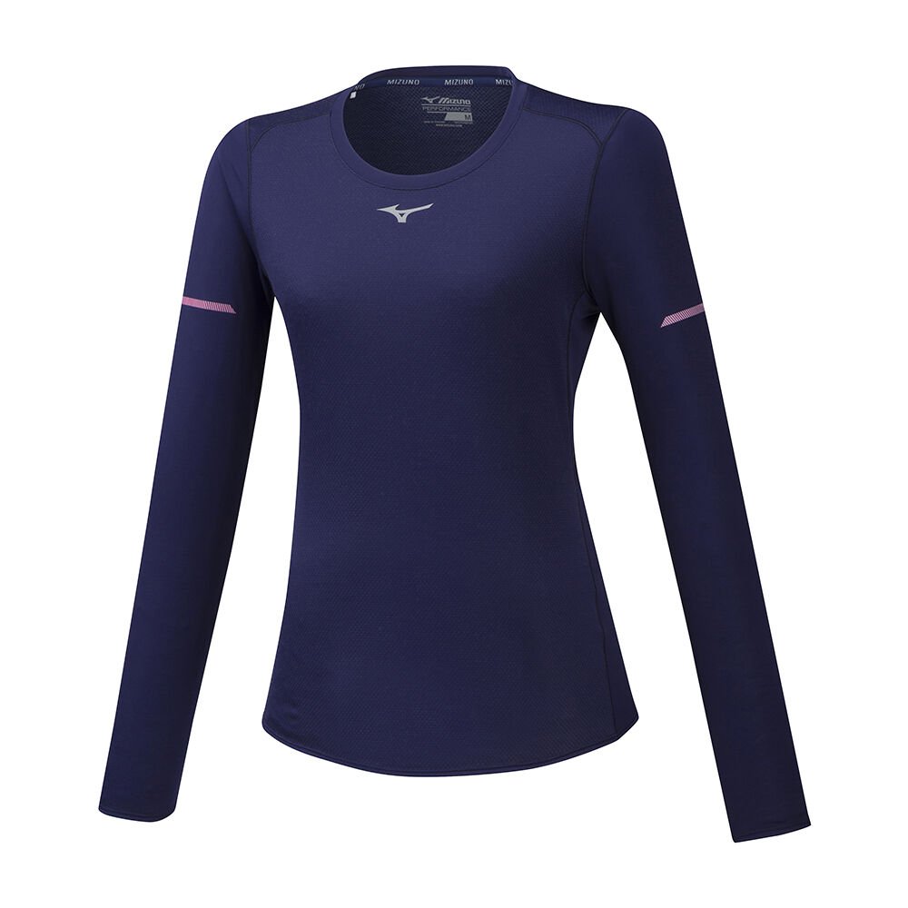 Camisetas Mizuno Running BT Mesh LS Para Mujer Morados 1439620-GF